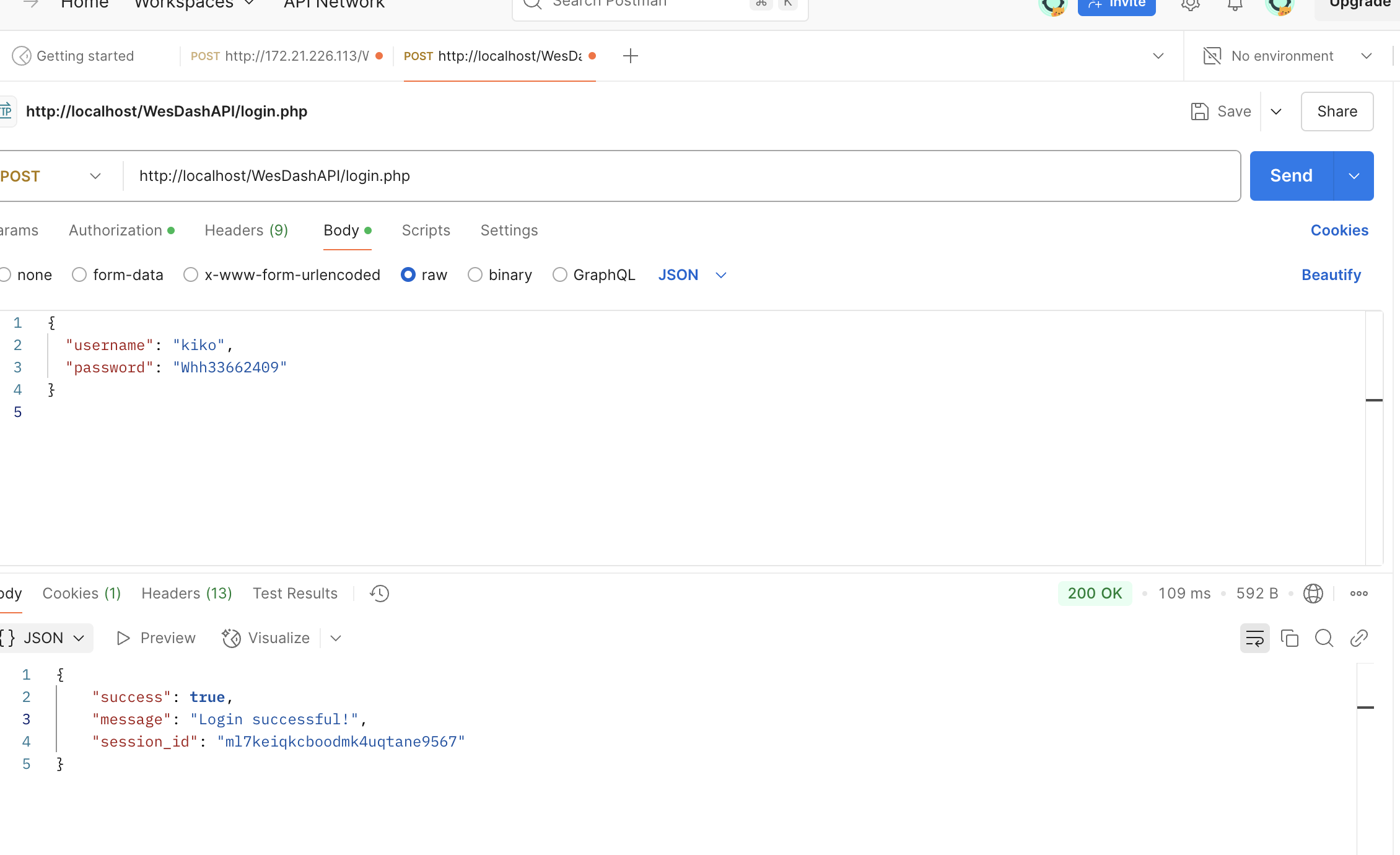 GET request screenshot